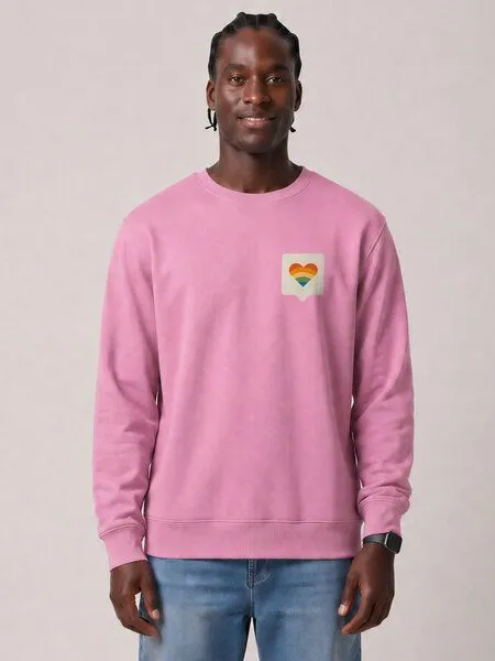 watapparel watapparel Sweatshirt Unisex Von Herzen, Bubble pink, – Produktbild 2 von 2