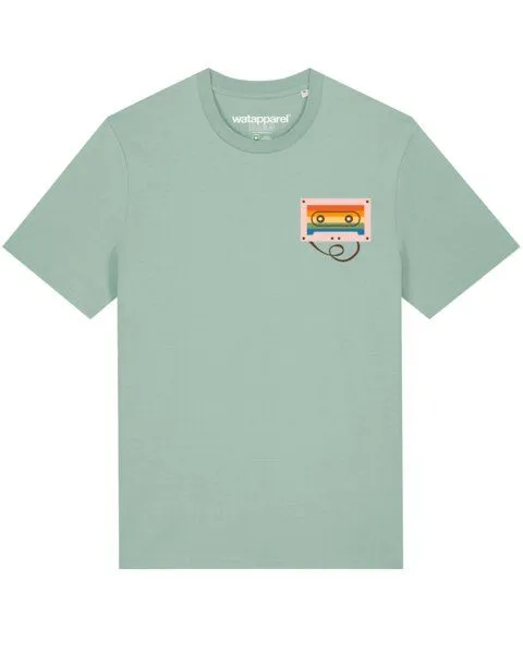 watapparel watapparel T-Shirt Unisex Rainbow Cassette, Aloe, – Produktbild 1 von 3