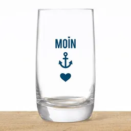 Bow & Hummingbird Bow & Hummingbird Kristallglas, Longdrinkglas "Moin-Anker-Herz" made in EU – Produktbild 1 von 1