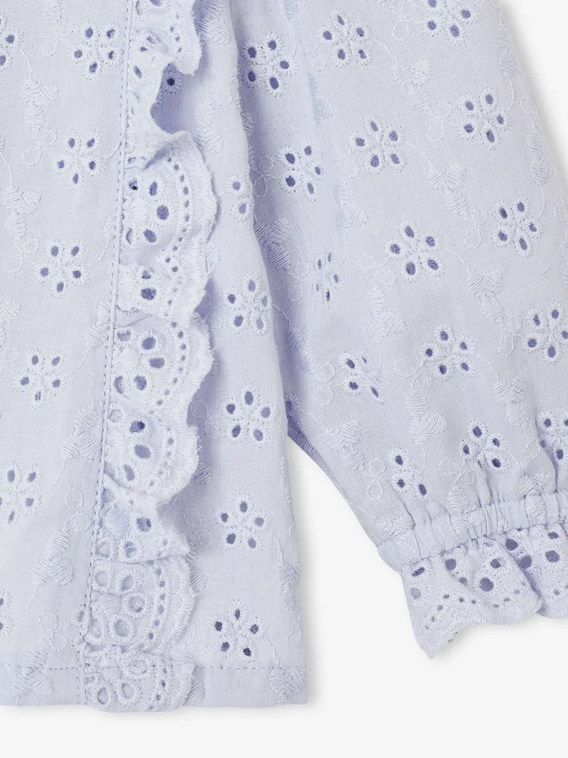 Vertbaudet Mädchen Baby Volantbluse, Himmelblau, – Produktbild 4 von 4
