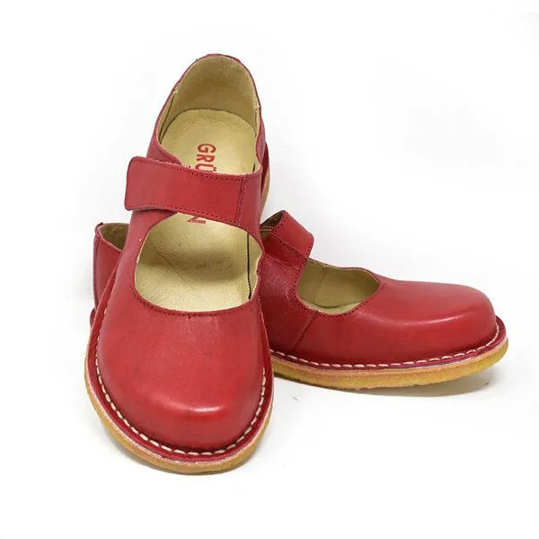 Grünbein Shoes Grünbein Shoes Spangen-Ballerinas Gerda Naturform rot – Produktbild 2 von 2
