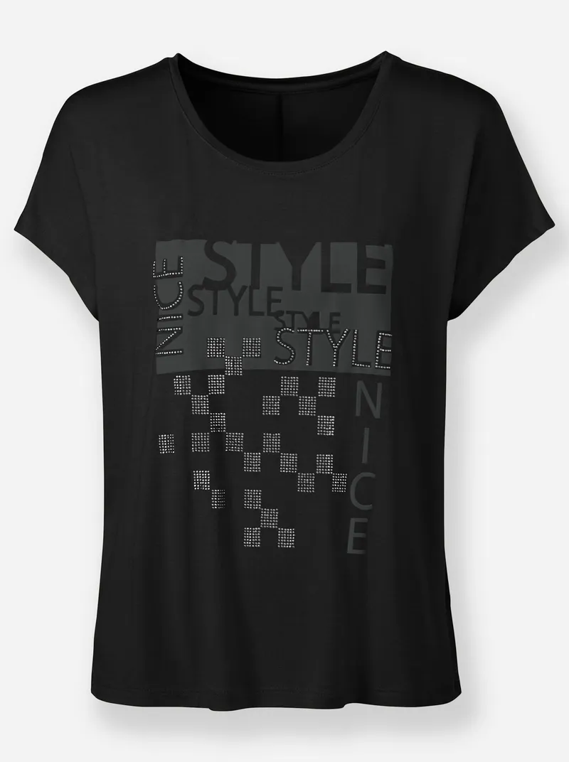 heine Rundhalsshirt schwarz, Schwarz, – Produktbild 1 von 2