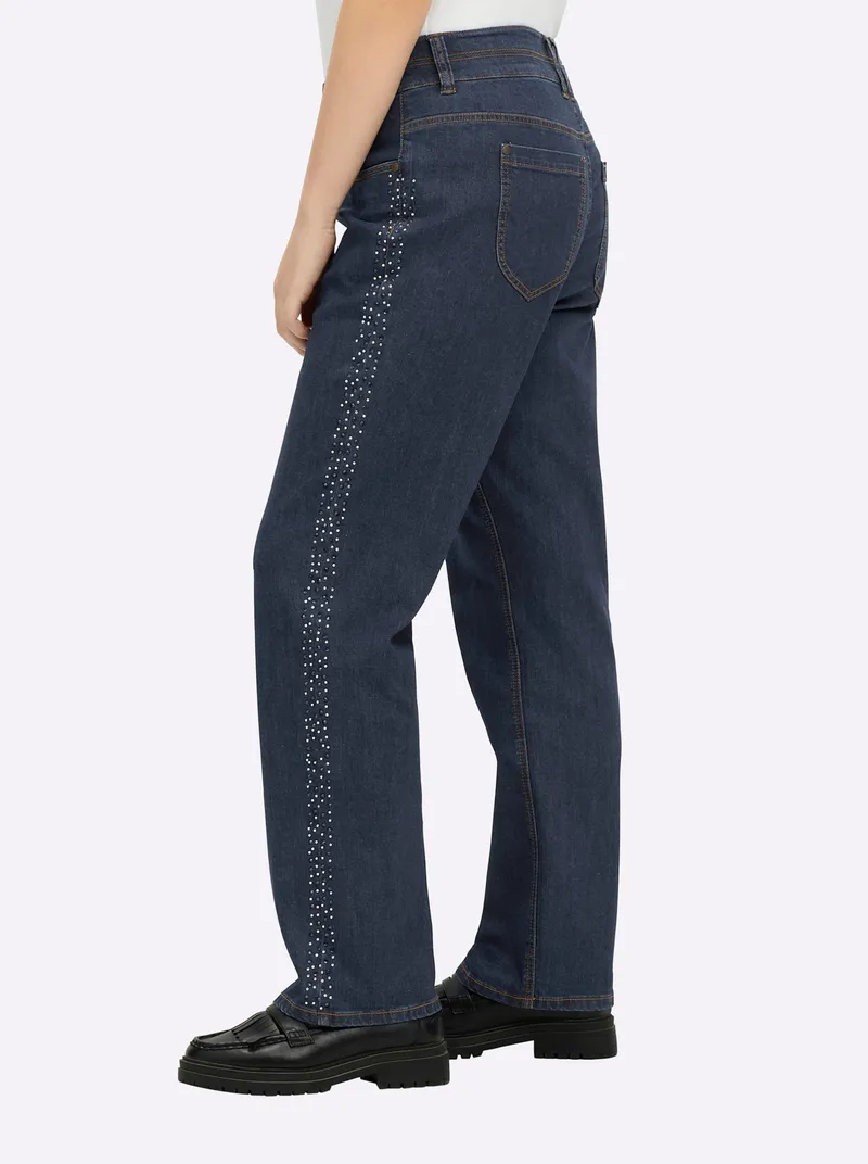 sheego Gerade Jeans dark blue, Dark blue, – Produktbild 2 von 2