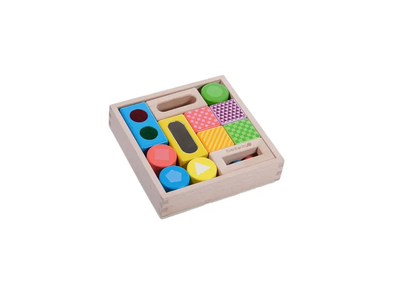EverEarth EverEarth Entdeckerbausteine Holzbausteine 13-teilig 18 x 18 x 4,5 cm – Produktbild 2 von 2