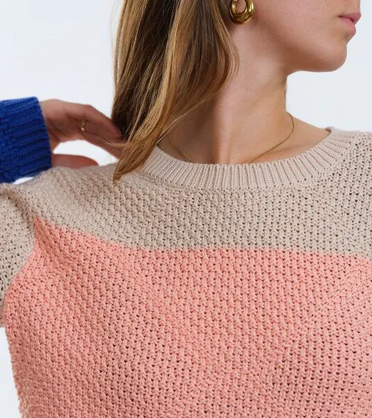 Gary Mash GARY MASH Pullover Lamona aus Biobaumwolle, Blockstreifen (blau), – Produktbild 2 von 4