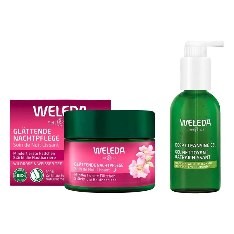 Weleda Glättende Nachtpflege Wildrose & Deep Cleansing Gel – Produktbild 1 von 1