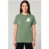 ilovemixtapes ilovemixtapes Unisex T-Shirt „Bergpanorama“ – Bio-Baumwolle, Stone Washed Sage Green, Denim Blue & Black, Fair Wear, Grün, – Produktbild 1 von 1