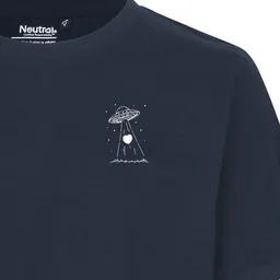 HANDGEDRUCKT HANDGEDRUCKT "Beam it up" Unisex T-Shirt aus reiner Baumwolle (kbA) – Produktbild 1 von 1