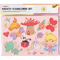 folia folia Kreativ-Schablonenset Princess inkl. Malvorlage 6 Stück – Produktbild 1 von 1