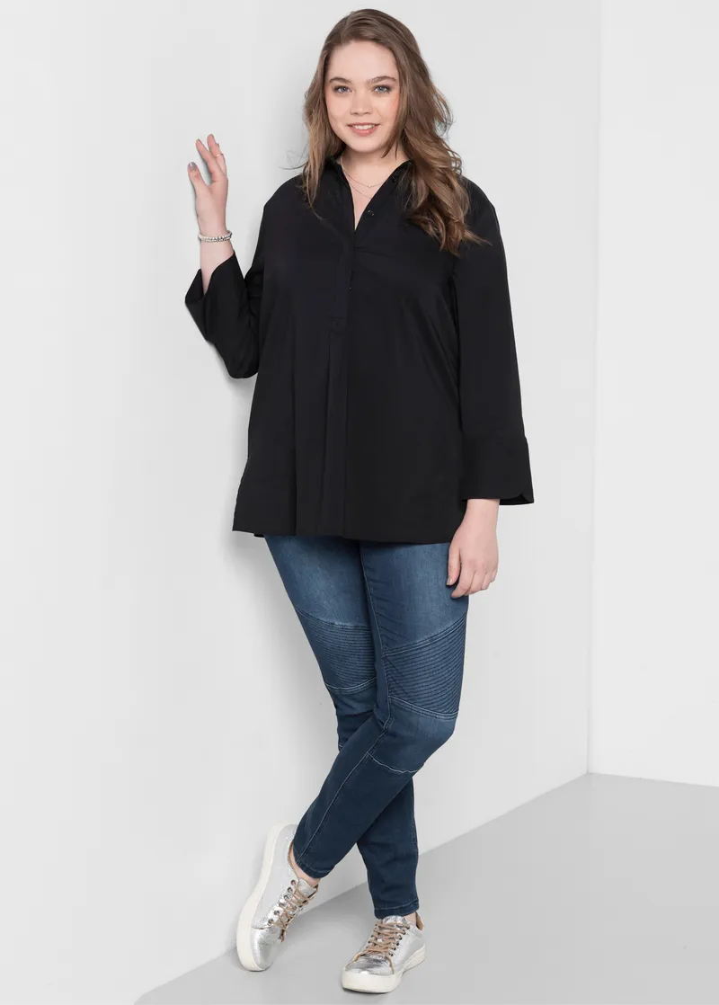 sheego Tunika schwarz, Schwarz, – Produktbild 2 von 3