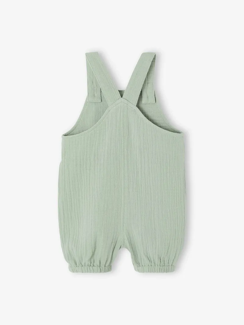 Vertbaudet Baby Latzhose für Neugeborene, Aqua, – Produktbild 2 von 4