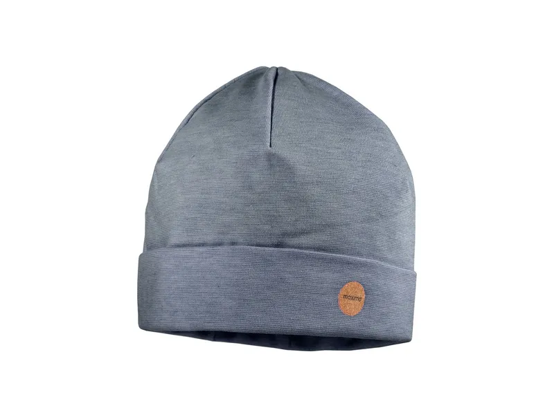 Maximo BABY-Beanie, UV 50, jeansmeliert-weiß Gr. 43, Blau, – Produktbild 1 von 1
