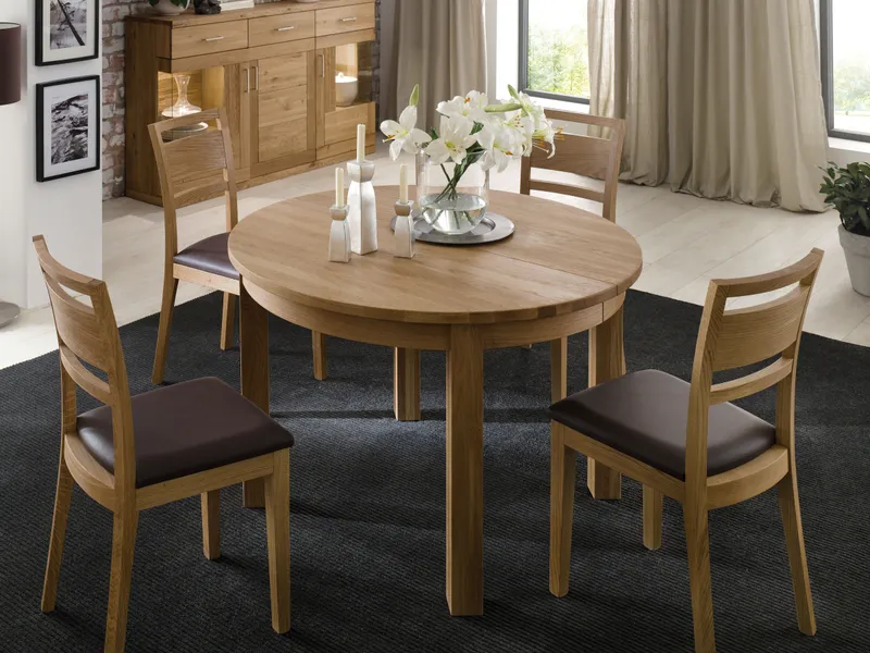 allnatura Tisch "Corvo" | ohne Auszug | 120 cm | Wildeiche, Braun, – Produktbild 2 von 2