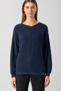 HempAge Hempage Damen vegan Pullover Timeless In Marineblau – Produktbild 1 von 1