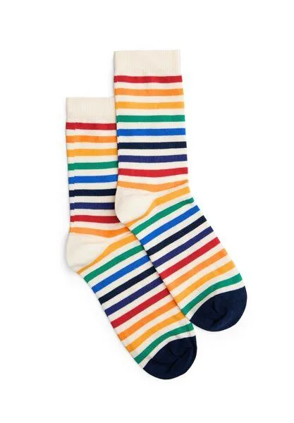 Natural Vibes Natural Vibes Bunte Socken Bio GOTS | Herren Damen Socken | Stripes, 3 pack, – Produktbild 4 von 4