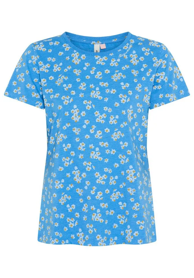ragwear ragwear Kurzarmshirt MINTTA FLOWER O mit sommerlichem Print, Blau, – Produktbild 4 von 5