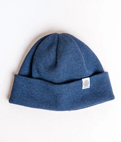 obumi obumi Beanie Feinstrick aus Bio Baumwolle, Blue melange, – Produktbild 1 von 7