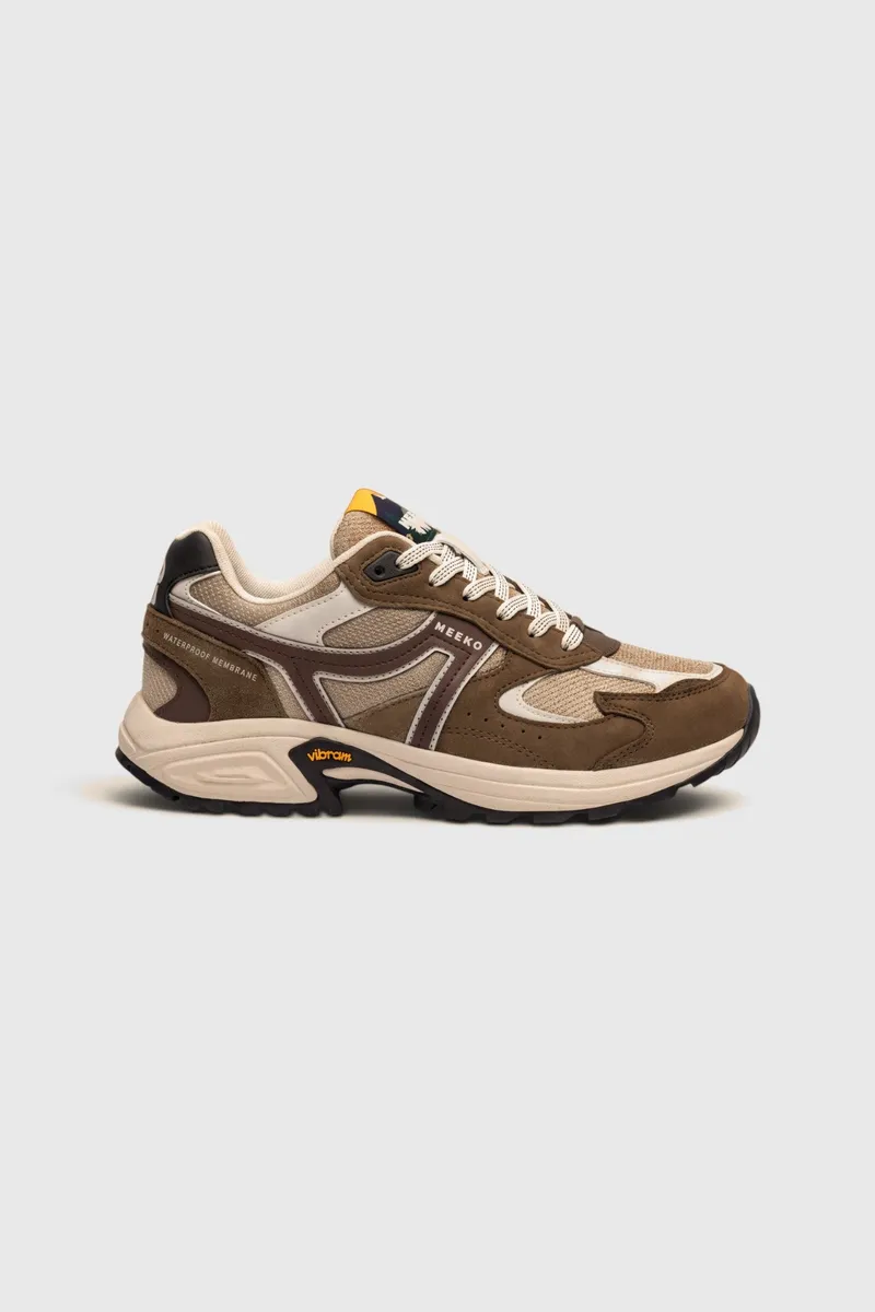 MEEKO MEEKO Herren vegan Sneaker Capra Lucallaccio Braun, Beige, – Produktbild 1 von 2