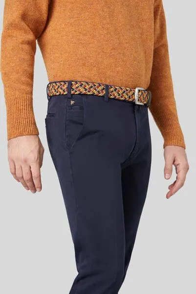 Meyer MEYER Pimacotton Super Stretch Satin Chino, Blau (marine), – Produktbild 4 von 4