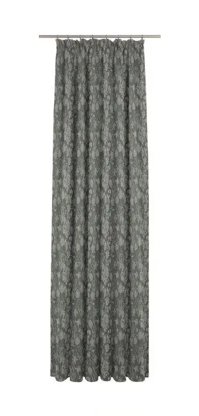 Nature by Adam Nature by Adam Vorhang aus 100% Bio-Baumwolle - Made in Germany - Flower Cuvée, Olivgrau, – Produktbild 2 von 7