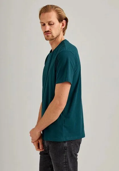 THOKKTHOKK ThokkThokk TT02 T-Shirt Herren (GOTS, vegan, Bio-Baumwolle), Deep teal (petrol), – Produktbild 4 von 4