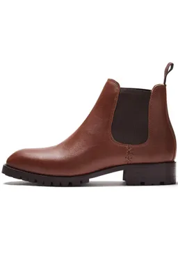 Will's Vegan Store Will's Vegan Store Damen vegan Chelsea-Stiefel Für Damen, Gefüttert, Wasserdicht, Kastanienbraun – Produktbild 1 von 1