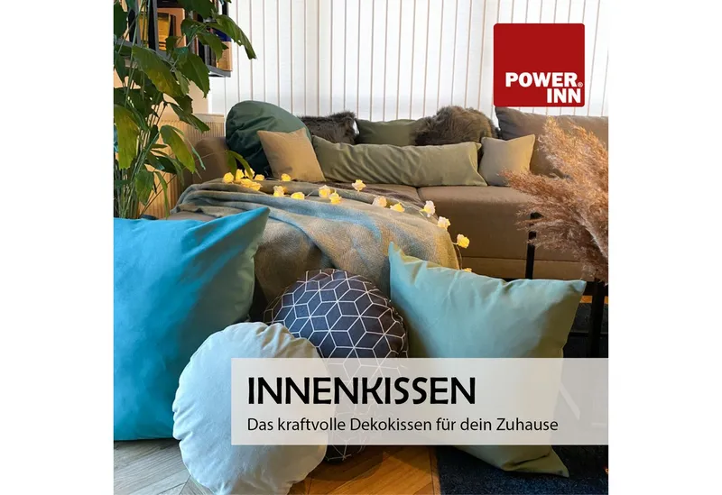 POWER INN Kissenfüllung POWER INN Innenkissen Baumwolle, 30 x 30 cm, Kisseninlett, Waschbar, Weiß, – Produktbild 5 von 5