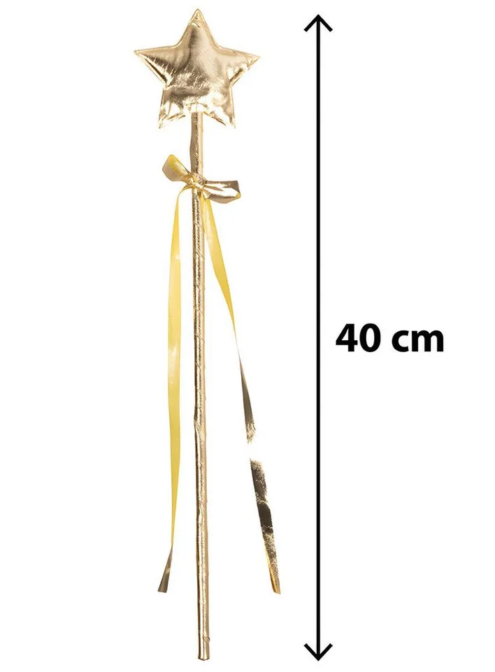 Boland Feen-Kostüm Goldener Feenstab, Zauberstab für Märchenfeen – Produktbild 3 von 4