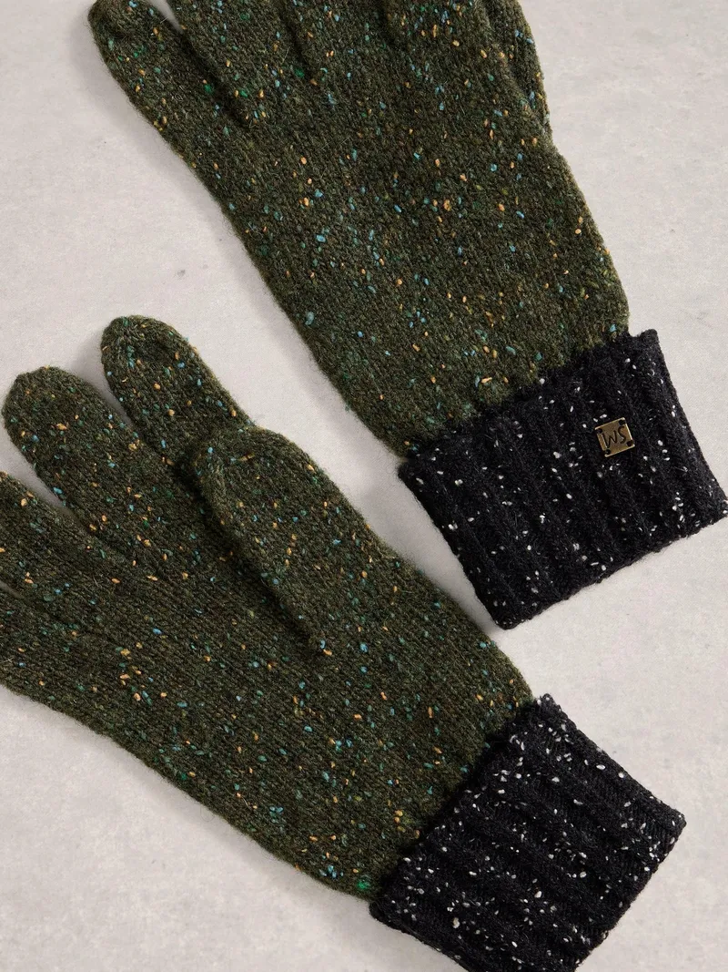 White Stuff Strickhandschuhe Sammy - Einheitsgröße, Grün multi, – Produktbild 2 von 2