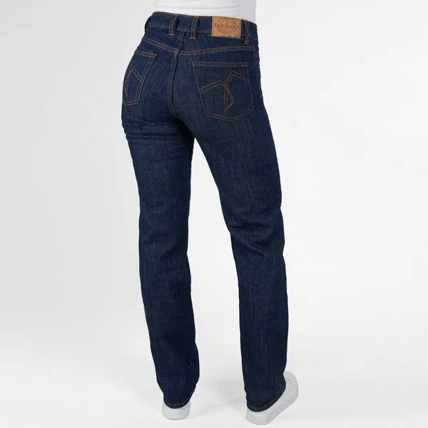 fairjeans fairjeans Damenjeans CLASSIC, gerades Bein, hoher Bund, in Farben NAVY und WAVES, Blue, – Produktbild 6 von 8