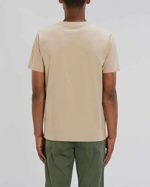 YTWOO YTWOO Herren schweres Bio T-Shirt. Männer Premium Basic Shirt. Heavy Cotton, Wüstensand, – Produktbild 3 von 4