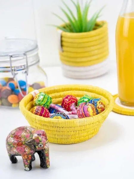 WomenCraft WomenCraft Snack- & Schmuckschale - 13cm - Braun, Gelb, – Produktbild 2 von 4