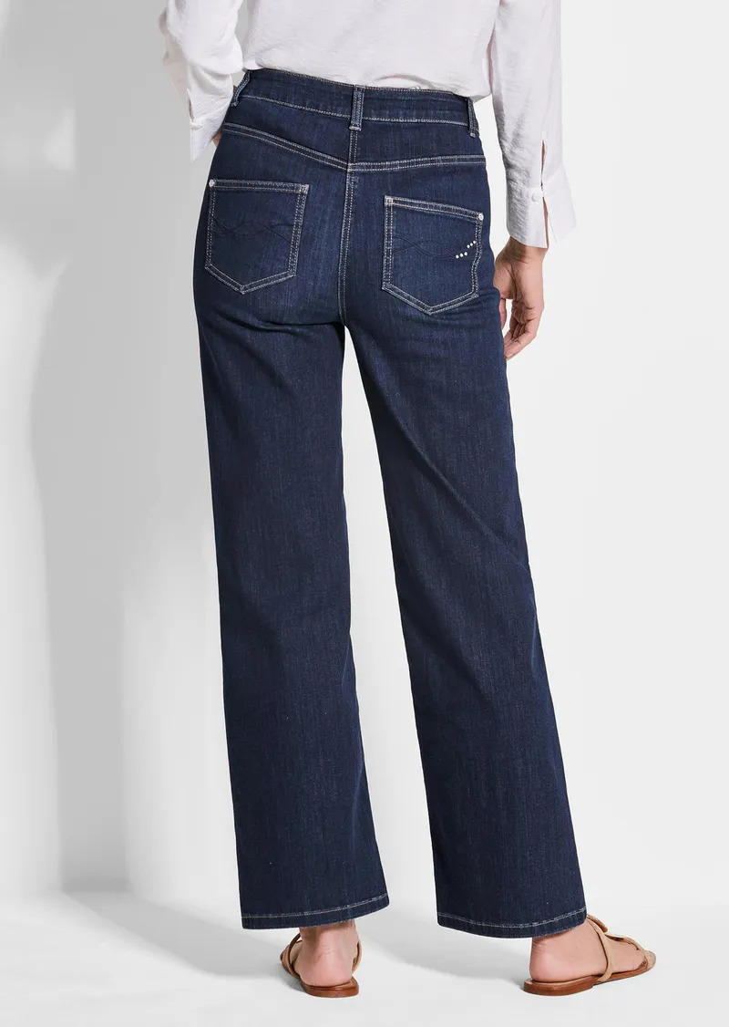 Goldner Weite Jeans VERA aus Stretch-Denim - dunkelblau - Gr. 23 von Goldner Fashion, Blau, – Produktbild 3 von 3