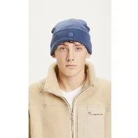 KnowledgeCotton Apparel KnowledgeCotton Apparel Beanie - LEAF - aus recyceltem Polyester, Blau (dark denim), – Produktbild 1 von 1