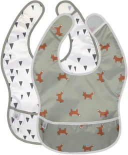 Lässig Lässig Lätzchen Little Forest, Fuchs, (Set, 2-St), m. integriertem Auffangschutz, PETA-approved vegan – Produktbild 1 von 1