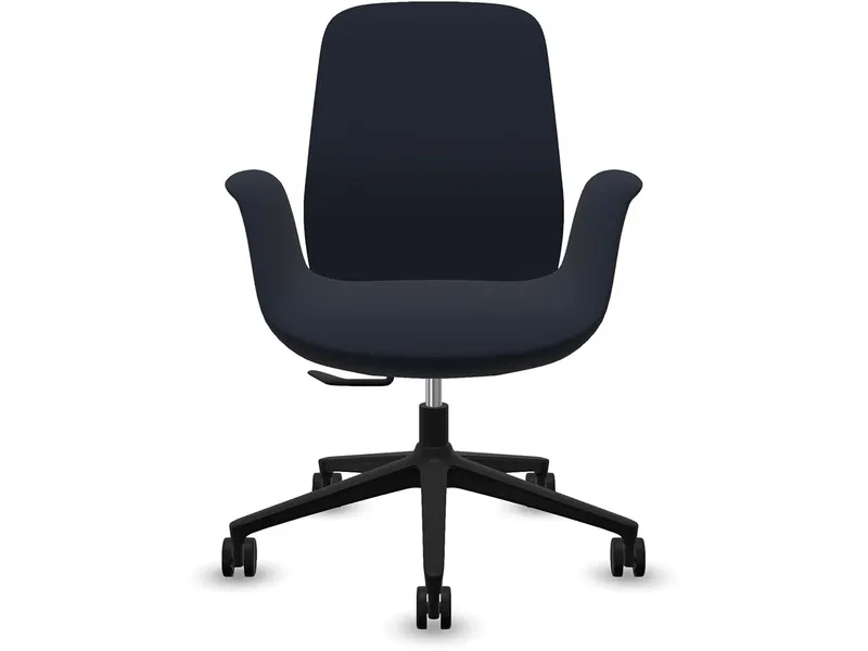 profim profim Bürodrehstuhl „ELLIE PRO“ mit Armlehnen, schwarz, Stoff: blau – Produktbild 1 von 1