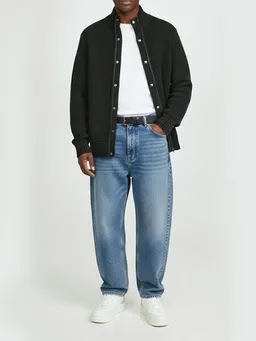 Will's Vegan Shop Will's Vegan Shop Waffel-Cardigan schwarz stricken Herren – Produktbild 1 von 1