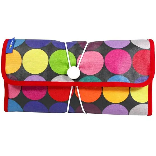 Flosinn Flosinn Wickeltasche Wickelunterlage Wickelclutch abwischbar, Bunte kreise, – Produktbild 1 von 4