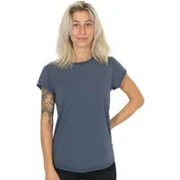 Life Tree Life-Tree Shirt aus Biobaumwolle für Damen "Basic" Stone Washed Green/Red/Blue, Blau, – Produktbild 1 von 1