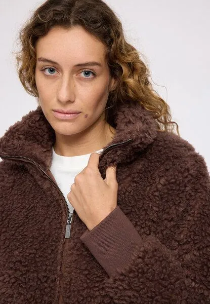 Mazine Mazine Flauschjacke aus recykeltem Plastik, Braun, – Produktbild 3 von 4