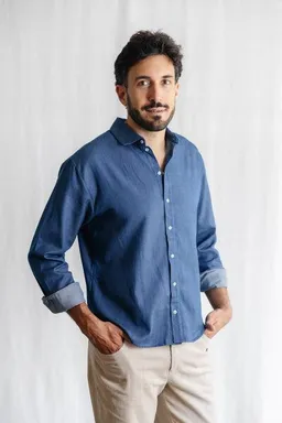 Jyoti - Fair Works Jyoti - Fair Works Bio-Baumwolldenim Hemd Nakshita – Produktbild 1 von 1