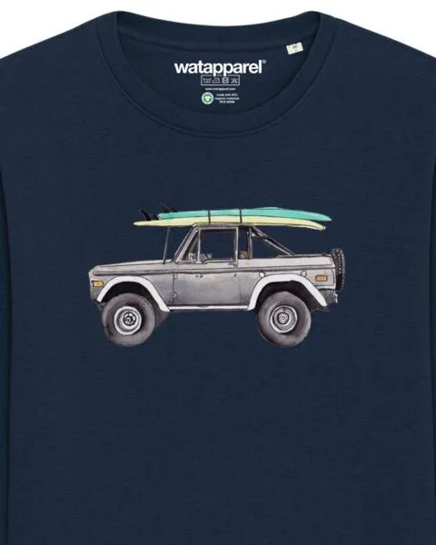 watapparel watapparel Sweatshirt Unisex Surf Pickup, French navy, – Produktbild 3 von 4