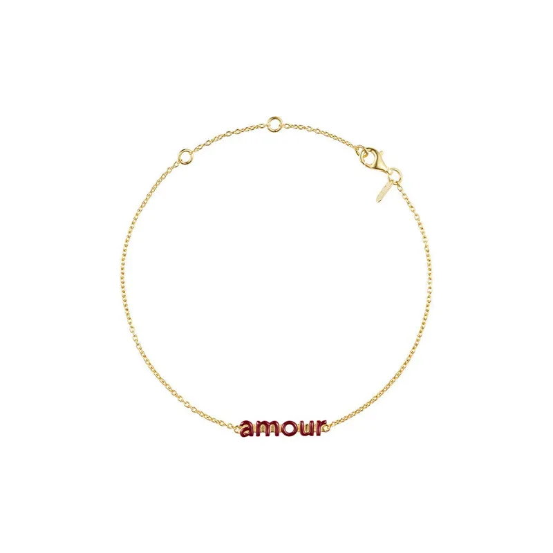 Design Letters Vocabulary enamel Armband, vergoldet – Produktbild 2 von 2