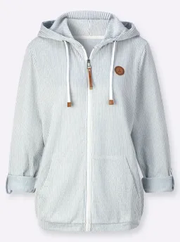 Witt Sweatjacke bleu-ecru-gestreift – Produktbild 1 von 1