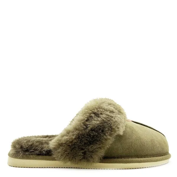thies Pantoffel aus Schaffell "thies Pantoffel", Olive, – Produktbild 1 von 4