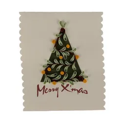 El Puente El Puente Grußkarte "Merry Xmas" | Fair Trade & Handmade aus Vietnam – Produktbild 1 von 1