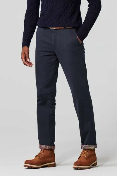 Meyer MEYER Thermo Fine Twill Chino, Blau (dunkelblau), – Produktbild 1 von 5