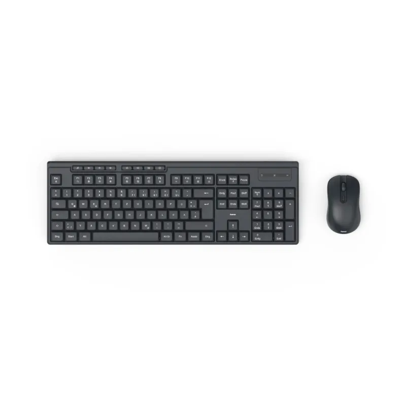 Hama Hama "Funktastatur mit Maus ""WKM-200"", kabellos, 8 Media-Tasten, Schw., QWERTZ DE (00173056)" – Produktbild 2 von 4