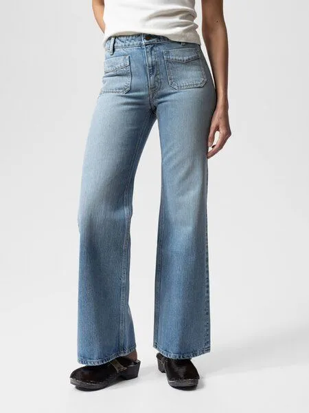 Nudie Jeans Nudie Jeans Holly Flare Denim Pants, Blau, – Produktbild 2 von 3