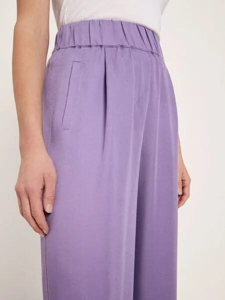 LANIUS LANIUS Hose mit weitem Bein aus TENCEL, Purple haze, – Produktbild 3 von 4